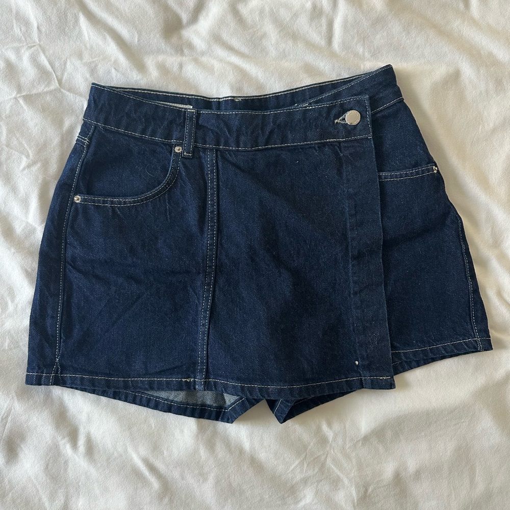 Zara Dark Blue Denim Skort